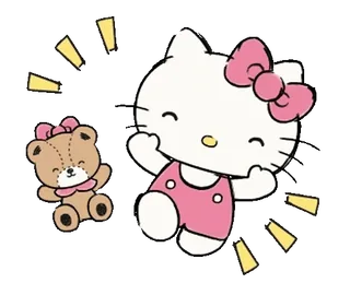 ⭐ Hello Kitty hello kitty, cartoni animati, carino, kawaii, sanrio, orsetto telegram sticker