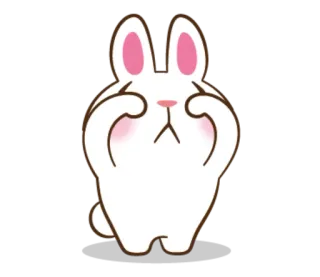 🙈 кролик, зайчик, милый, животное, мультфильм whatsapp sticker