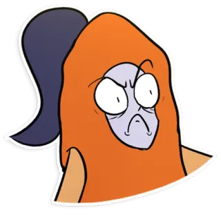 😡 cartoon, funny face, silly, character telegram sticker