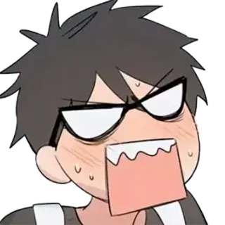 😡 злой, мультяшный, расстроенный, выражение, раздраженный telegram sticker