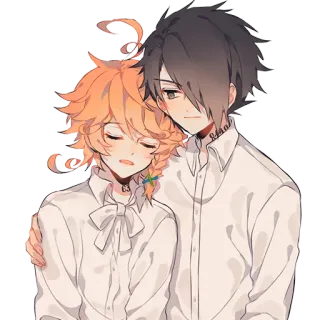 ❤️ Emma The Promised Neverland Anime, Mangá, Amizade, Fofo, Personagens, The Promised Neverland, Emma, Ray whatsapp sticker