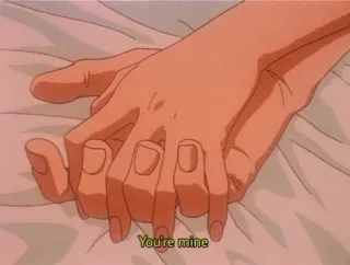 🌟 You're mine руки, любовь, романтика, аниме, отношения, обладание telegram sticker