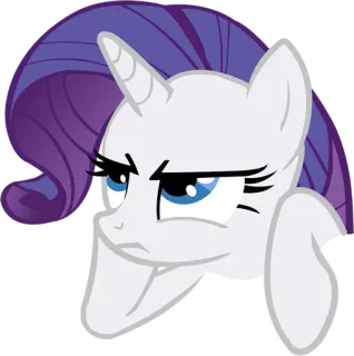 😒 Rarity My Little Pony пони, мультфильм, лошадь, рарити, милый, единорог telegram sticker