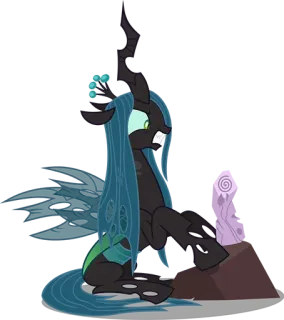 😡 Queen Chrysalis My Little Pony Rainha Chrysalis, My Little Pony, Desenho animado, Pônei, Malvada whatsapp sticker