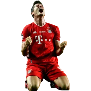 🙂 Robert Lewandowski soccer, football, sports, athlete, celebration, bayern munich, lewandowski telegram sticker
