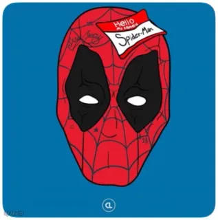 🕷 Spider-Man HELLO MY NAME IS Spider-Man スパイダーマン, マーベル, スーパーヒーロー, コミック, ヒーロー, イラスト telegram sticker