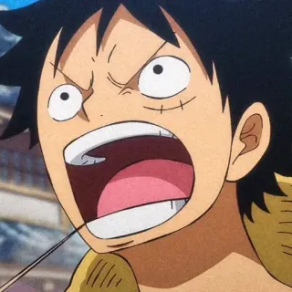 🍞 Monkey D. Luffy One Piece 动漫, 漫画, 海贼王, 蒙奇·D·路飞, 卡通, 海盗 telegram sticker