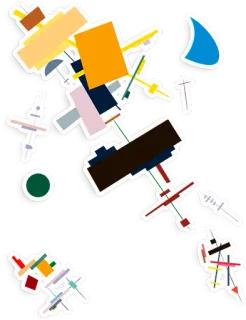 🚀 abstract, geometric, shapes, colorful, modern art telegram sticker