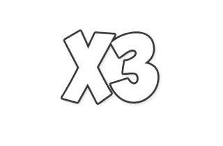 🤷 X3 letter, alphabet, cartoon telegram sticker