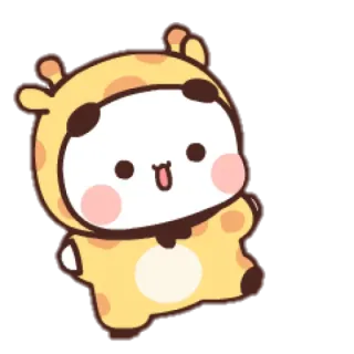 🍼 Dibujo animado, Lindo, Jirafa, Animal, Kawaii, Pegatina whatsapp sticker