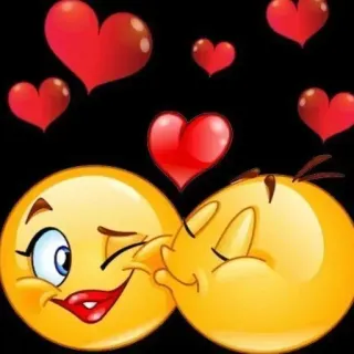 😖 Emoji love, kiss, hearts, emojis, romance, flirt, affection telegram sticker