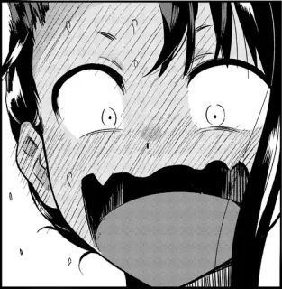 🖤 anime, manga, shocked, scared, surprised, emotion, fear telegram sticker