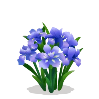 🍁 bloemen, irissen, planten, natuur, blauw, bloemen telegram sticker