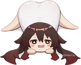 😙 @NekoTsu Anime, Fille, Dessin animé, Mignon, Personnage whatsapp sticker