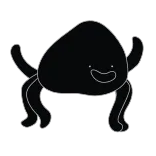 🐙 Блоб, Мультфильм, Персонаж, Иллюстрация, Абстракция, Улыбка whatsapp sticker