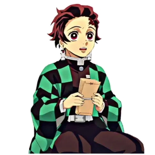 ❄️ Tanjiro Kamado Demon Slayer anime, demon slayer, tanjiro, character, manga, japanese telegram sticker