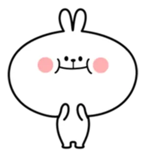 😋 imut, kelinci, kelinci, binatang, kartun, kawaii telegram sticker