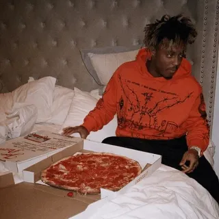 🍕 Juice Wrld I AM BROKEN. I AM STRONGER Rapper, Pizza, Âm nhạc, Buồn, Áo hoodie telegram sticker