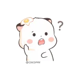 🤔 贴纸, 问题, 可爱, 角色, 鸡蛋 telegram sticker