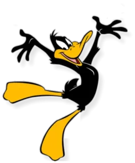 😃 Daffy Duck kartun, animasi, Daffy Duck, Looney Tunes, karakter, bebek whatsapp sticker