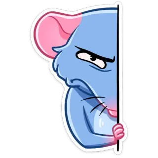 😡 souris, dessin animé, animal, mignon, regardant telegram sticker