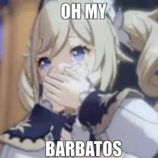 🤭 Barbara Genshin Impact OH MY BARBATOS anime, scioccato, Genshin Impact, Barbara, carino telegram sticker
