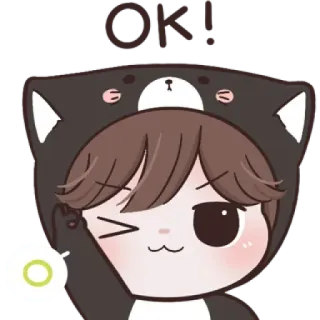 ☁️ OK! imut, kawaii, kartun, animasi, anime whatsapp sticker