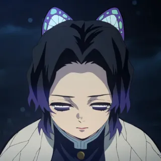 🦋 Shinobu Kocho Demon Slayer Аниме, Клинок, рассекающий демонов, Шинобу Кочо, Манга, Фиолетовый telegram sticker