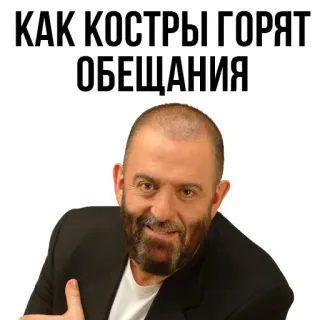 😍 КАК КОСТРЫ ГОРЯТ ОБЕЩАНИЯ rusia, pria, api, janji, ekspresi, potret telegram sticker