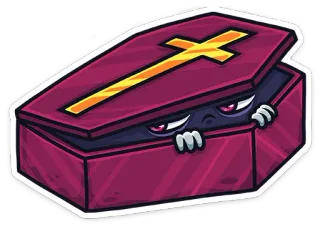👀 Ataúd, Zombi, Terror, No muerto, Halloween, Espeluznante telegram sticker