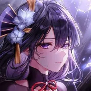 🧡 Raiden Shogun Genshin Impact anime, game, character, female, purple hair, genshin impact, raiden shogun telegram sticker