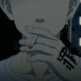 🚬 sigaret, roken, anime, tatoeage telegram sticker
