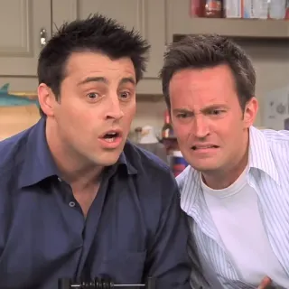 🧐 Joey Tribbiani Friends amigos, sitcom, joey, chandler, anos 90, série de tv telegram sticker