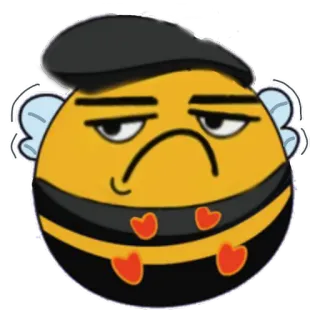 😎 abelha, desenho animado, engraçado, fofo, animal, inseto, boina telegram sticker