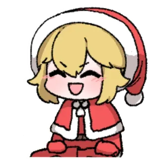 ⭐️ Аниме, Мультфильм, Санта, Рождество, Милый, Персонаж, Стикер telegram sticker