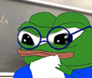 🧑‍🏫 Pepe the Frog pepe, żaba, mem, mem internetowy, postać, nauczyciel, nerd telegram sticker