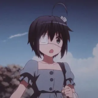 ✨ Anime, Fille, Personnage, Mignon, Cache-œil telegram sticker