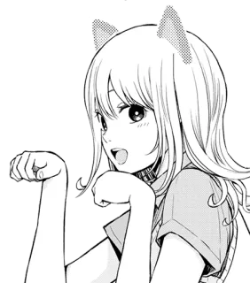 😸 anime, cat ears, girl, cute, manga, cartoon telegram sticker