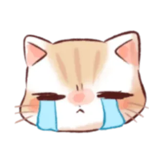 😭 кот, плачет, грустный, эмоциональный, милый, стикер, слезы whatsapp sticker