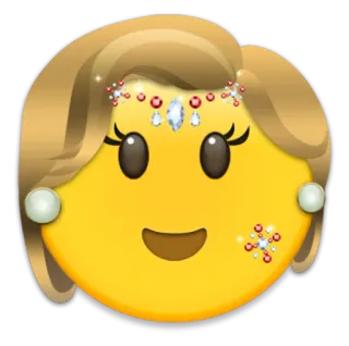 ☺️ emoji, woman, blonde, jewelry, pretty, sparkle telegram sticker