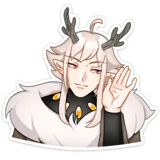 👂 anime, elf, antlers, character, fantasy, sticker telegram sticker