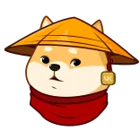 😐 Shiba Inu, Doge, Hund, Hut, Tier, Meme, niedlich telegram sticker