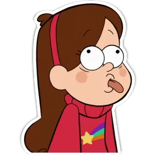 😛 Mabel Pines Gravity Falls cartoon, funny, silly, Mabel Pines, Gravity Falls telegram sticker