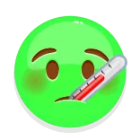 🤒 krank, Emoji, Thermometer, Krankheit, unwohl, Fieber, Gesundheit telegram sticker