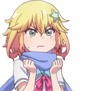 ✊ anime, angry, girl, cute, cartoon telegram sticker