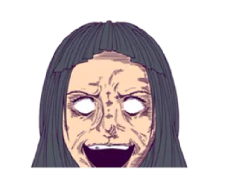 👻 horreur, effrayant, flippant, visage, femme whatsapp sticker