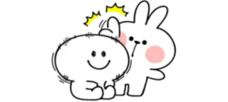 😠 漫画, ウサギ, キャラクター, 可愛い, 動物 telegram sticker