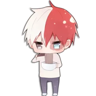 😋 Todoroki Shoto My Hero Academia anime, manga, shonen, superhero, cute, character telegram sticker