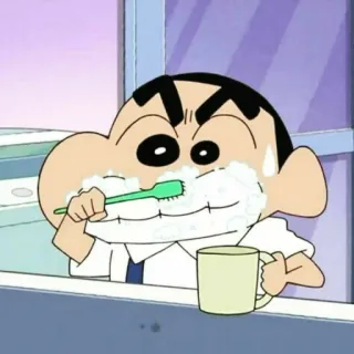 ☄ Shin-chan Nohara Crayon Shin-chan Anime, Dessin animé, Brosse à dents, Mousse, Mug, Crayon Shin-chan, Shin-chan Nohara whatsapp sticker
