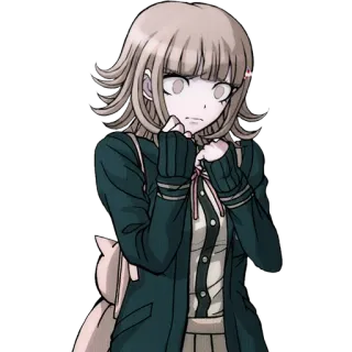 😣 Chiaki Nanami Danganronpa anime, video game, character, cute telegram sticker